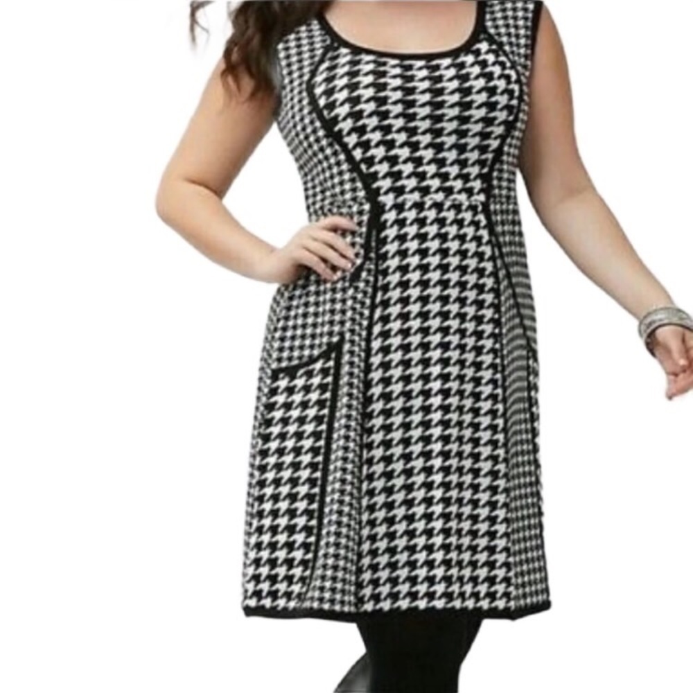 Lane Bryant Houndstooth Sweater Dress 18/20